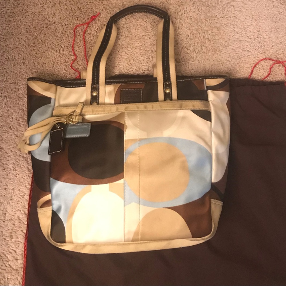 Coach Scarf print tote